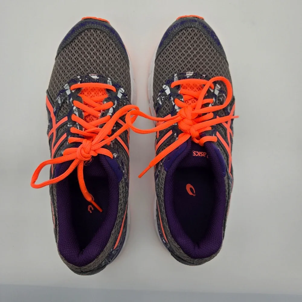 Asics Gel-Excite 4 Running Shoes Womens Size‎ 9 Gray Purple Orange T6E8N